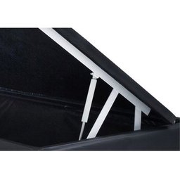Cama Box Baú Solteirão HomeQueen Corino Preto 41x96x203 - 2