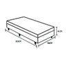 Cama Box Baú Solteirão HomeQueen Corino Preto 41x96x203 - 4