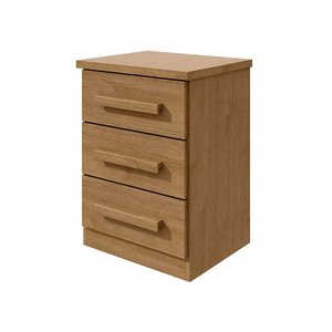 Mesa de Cabeceira 3 Gavetas Baião Lopas Amêndoa Clean