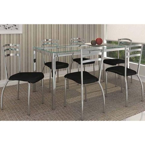 Mesa Cozinha Reno 150 + 6 Cad Portugal Cromado Kappesberg
