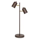 Ver imagem 2 de Luminária de Mesa Abajur Anne Dupla Marrom Cortem
