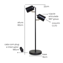 Ver imagem 3 de Luminária de Mesa Abajur Anne Dupla Marrom Cortem