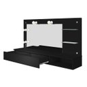 Ver imagem 4 de Camarim Penteadeira 1 Gaveta 1 Nicho 2 Prateleiras Lumiere