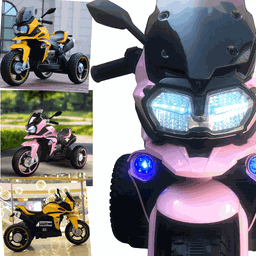 Moto Eletrica Bandeirante Adventure Nierle R1600gs 12v Rosa - 4