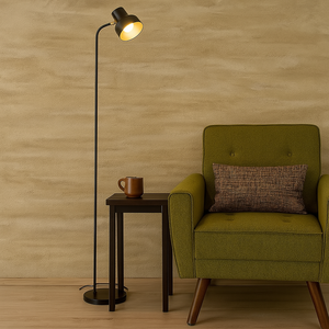 Luminária de Piso Abajur Chão Elizabeth Preto