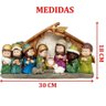 Presépio Divertido em Resina Nascimento Jesus Natal 18x20cm - 5