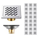 Ver imagem 1 de Ralo Inox 10x10 Anti Odor Kit 24 Uni Banheiro Lavabo Anti Inseto Quintal Casa Resistente Varanda Jar