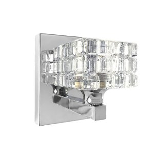 Arandela de Cristal K9 Interna Prata para Cabeceira G9 Bet38