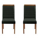 Ver imagem 1 de Kit 2 Cadeiras Decorativas Sala de Jantar Luxo Sueli Facto Verde - Mozzelar