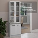 Ver imagem 7 de Kit Balcão + Cristaleira 70cm Branco Agata Madesa 01
