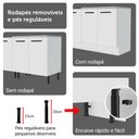 Ver imagem 6 de Kit Balcão + Cristaleira 70cm Branco Agata Madesa 01