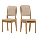 Ver imagem 1 de Kit 2 Cadeiras Sala de Jantar Carol Ype/linho Areia