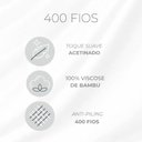 Ver imagem 7 de Jogo de Cama 4 Peças 400 Fios Bambu Bali Nature Prata Kacyumara - Casa k
