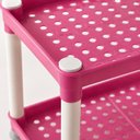 Ver imagem 5 de Estante Infantil Rosa Prateleira Tripla Organizador 3 Andares Cesto Multiuso Rack Quarto Porta Brinq