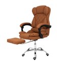 Ver imagem 1 de Cadeira de Escritório Home Office Diana Caramelo Pillow Top Apoio para Pés