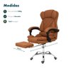 Cadeira de Escritório Home Office Diana Caramelo Pillow Top Apoio para Pés - 8