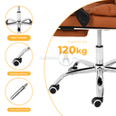 Ver imagem 6 de Cadeira de Escritório Home Office Diana Caramelo Pillow Top Apoio para Pés