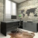 Ver imagem 1 de Mesa de Escritório em L 170cm Tampo 40mm Balcão e 3 Gavetas