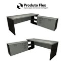 Ver imagem 5 de Mesa de Escritório em L 190cm Tampo 40mm Balcão e 3 Gavetas
