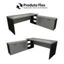 Ver imagem 5 de Mesa de Escritório em L 170cm Tampo 40mm Balcão e 3 Gavetas