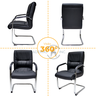 Kit 02 Cadeiras para Escritório Ergonômicas Executivo Diretor Big Fixa Pretas - 6