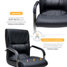Kit 02 Cadeiras para Escritório Ergonômicas Executivo Diretor Big Fixa Pretas - 3