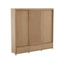 Ver imagem 3 de Guarda Roupa Armário Madeira Maciça Natural Porta de Correr