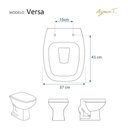 Ver imagem 3 de Assento Sanitário com Fechamento Lento Versa Branco para Vaso Agnest