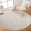 Ver imagem 1 de Tapete Redondo Bouclé Creme Ø135cm Antiderrapante