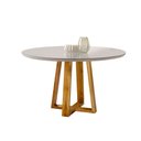 Ver imagem 2 de Mesa de Jantar Redonda Turquia Com Tampo de Vidro 120cm Móveis Mix