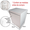 Armário com Bancada Balcão Multiuso Mdf Puxador Perfil 54cm - 2