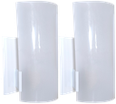 Ver imagem 1 de Kit 2 Arandela Calha Parede C/lente de Polimero Random:liso Fosco/branco