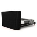 Ver imagem 6 de Conjunto Cama com Cabeceira Queen Torres Pés em Madeira Pu/bouclê Preto/off White G91 - Gran Belo