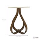 Ver imagem 6 de Mesa Lateral Bella para Sala com Vidro 60 cm - Off white