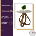 Ver imagem 5 de Mesa Lateral Bella para Sala com Vidro 60 cm - Off white