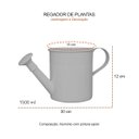 Ver imagem 3 de Regador de Plantas Jardim Vaso Aluminio Verde Escuro 1,5l