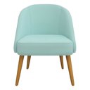 Ver imagem 4 de Banqueta Poltrona Lua Azul-turquesa para Recepção Atendimento Penteadeira