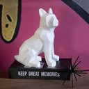 Ver imagem 2 de Escultura Decorativa Cachorro em Resina Branco Mate 26 cm - D’Rossi