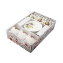 Ver mais imagens de Jogo de Xícaras e Pires 12 Peças Flowers