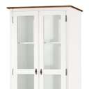 Ver imagem 4 de Cristaleira 2 Portas 3 Prateleiras 1 Gaveta e Pés Luiz Xv 60302 Linz Móveis - Branco/imbuia