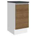 Ver imagem 1 de Balcão Armário de Cozinha 100% MDF 40 cm 1 Porta Branco/Rustic Acordes Madesa