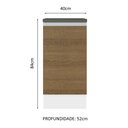 Ver imagem 3 de Balcão Armário de Cozinha 100% MDF 40 cm 1 Porta Branco/Rustic Acordes Madesa