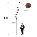 Ver imagem 4 de Lustre Pendente Para Sala Pé direito Alto Duplo SP-Flora Marrom