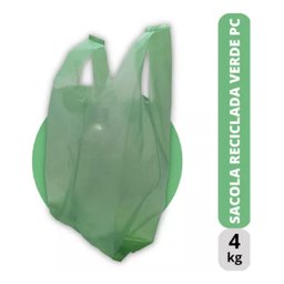Sacola Plástica Reciclada Reforçada Verde 12kg + 1000 Sacola - 4