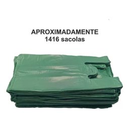 Sacola Plástica Reciclada Reforçada Verde 12kg + 1000 Sacola - 3