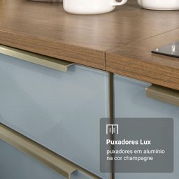Armário de Cozinha Completa 190cm Lux Madesa Rustic Cinza - 5
