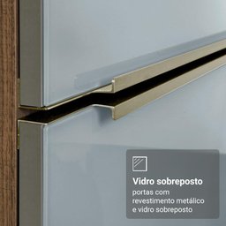 Armário de Cozinha Completa 190cm Lux Madesa Rustic Cinza - 4