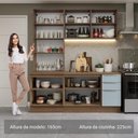 Ver mais imagens de Armário de Cozinha Completa 190cm Lux Madesa Rustic Cinza