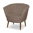 Ver imagem 2 de Poltrona Pétala Flor Decorativa Suede Capuccino