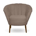 Ver imagem 3 de Poltrona Pétala Flor Decorativa Suede Capuccino